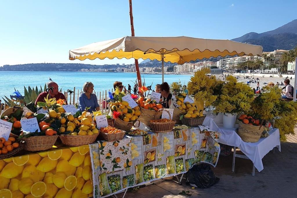 Appartement Bord De Mer Avec Garage Menton Dış mekan fotoğraf